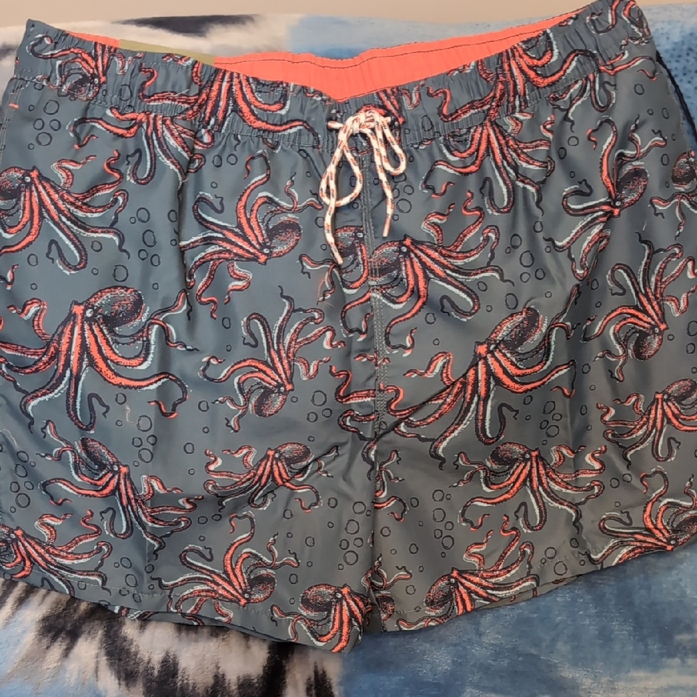 Goodfellow & Co Blue and Pink Swim Trunks Vibrant Design